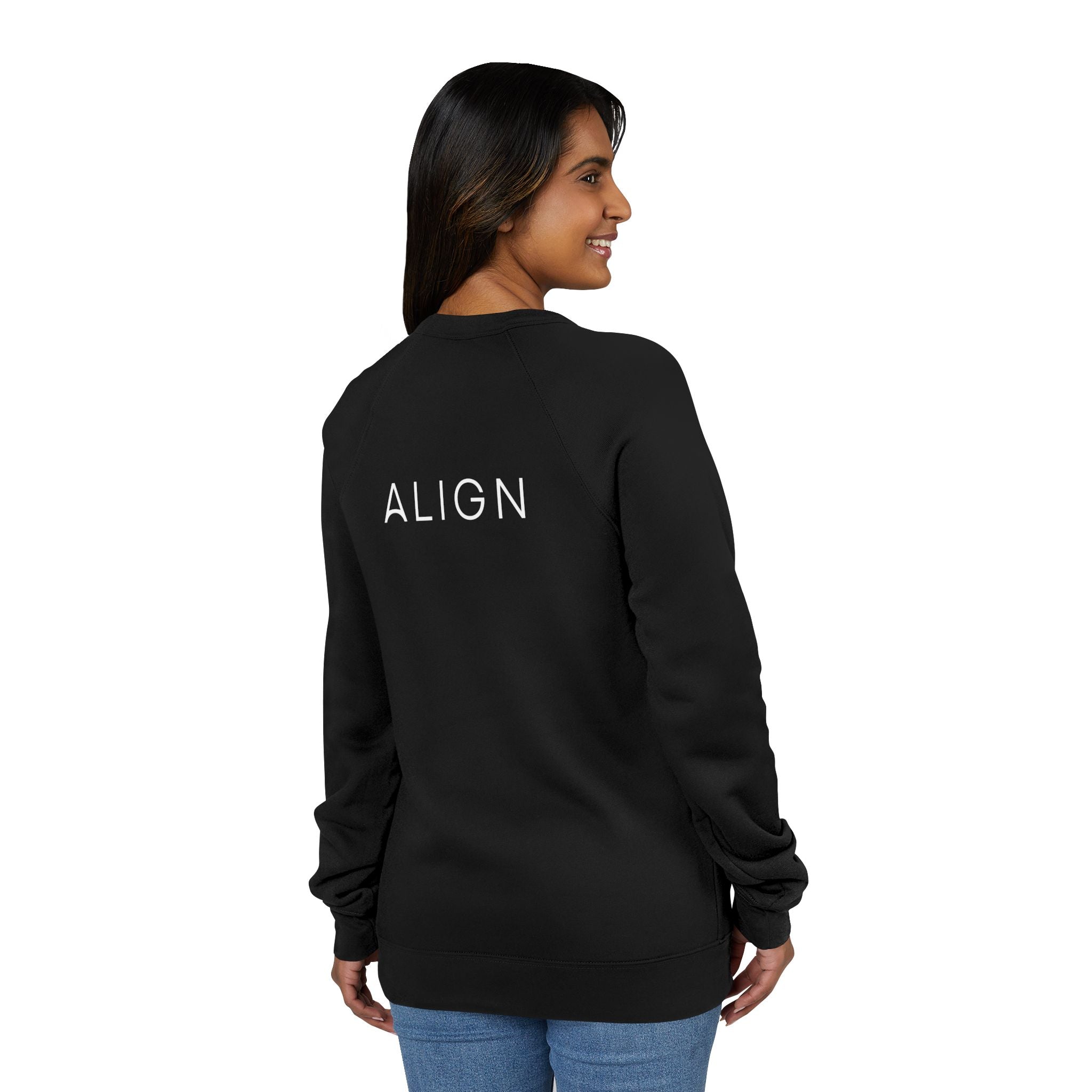 Minimal Back Logo Raglan Crewneck