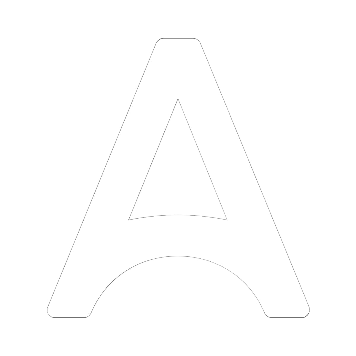 White "A" Kiss-Cut Sticker