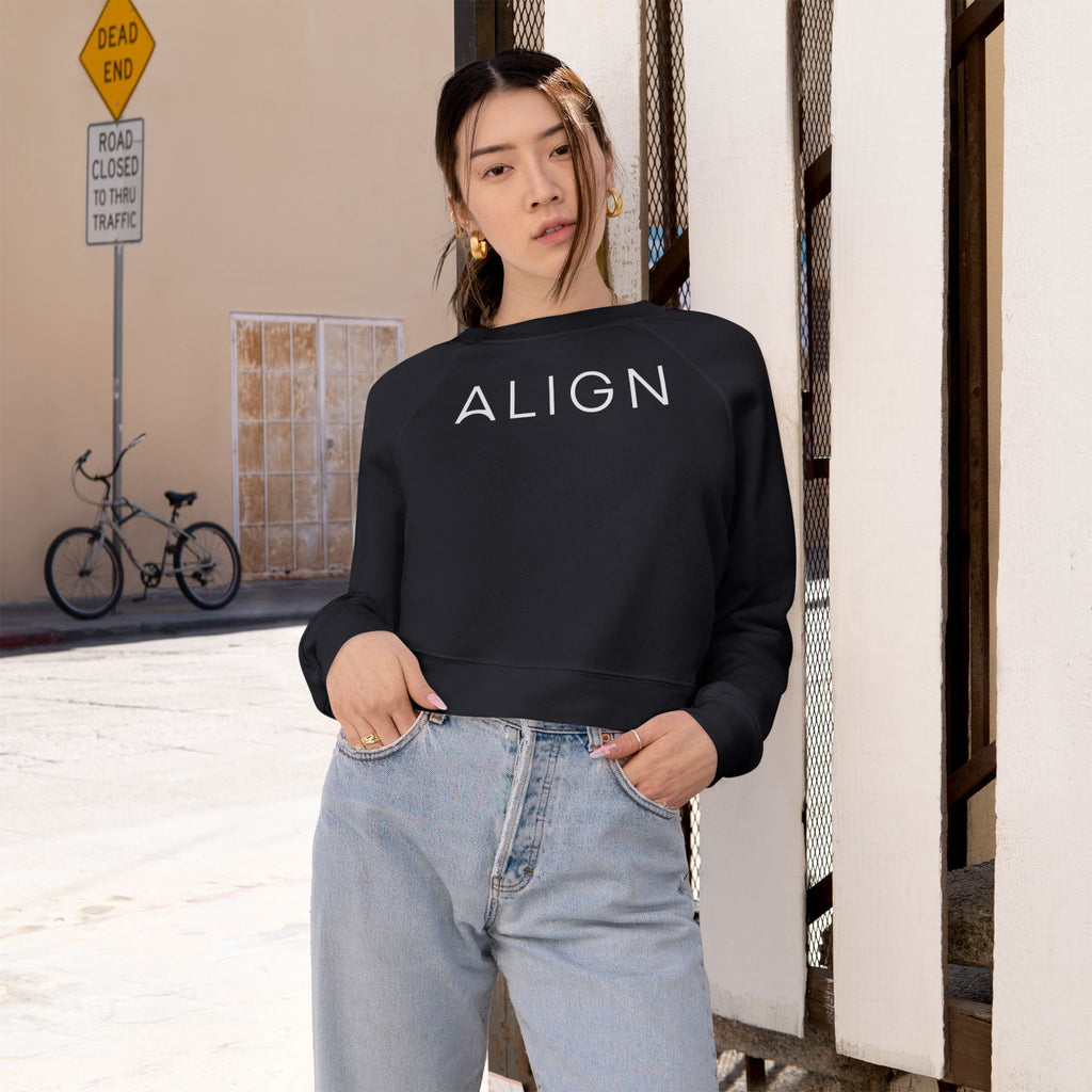 Cropped Pullover - Women's Cozy Fleece Sweatshirt