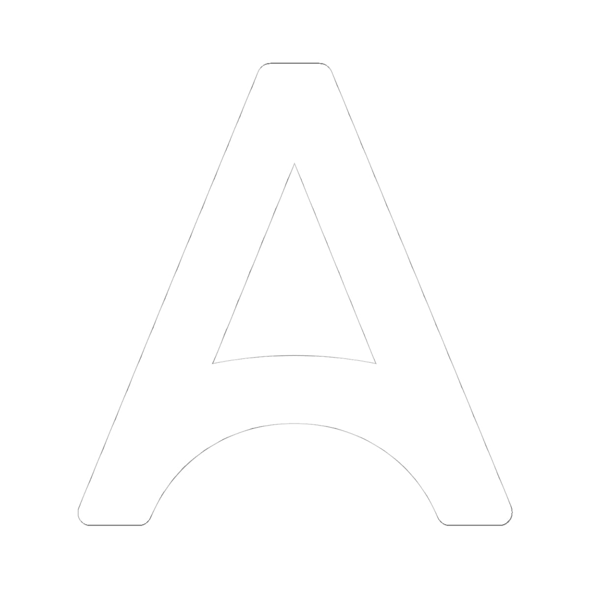 White "A" Kiss-Cut Sticker