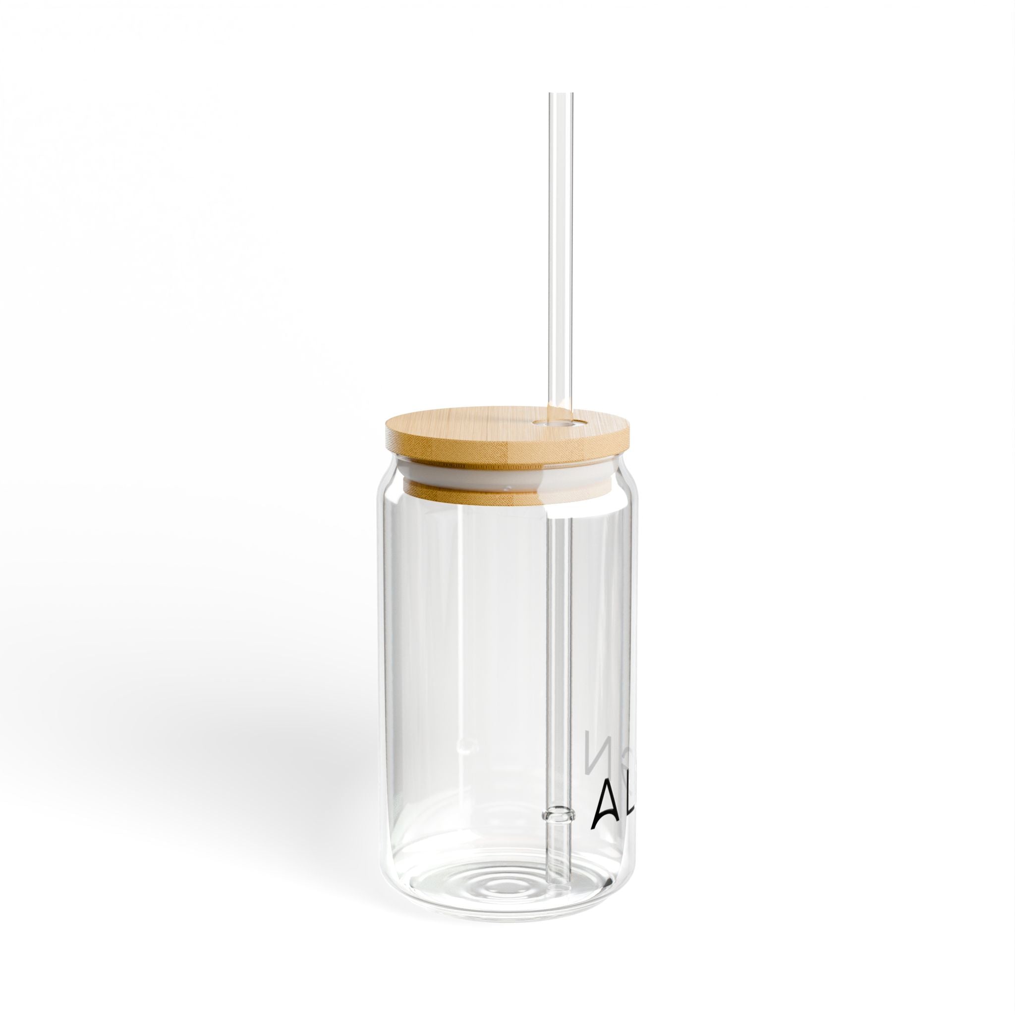 Sipper Glass with Bamboo Lid & Straw