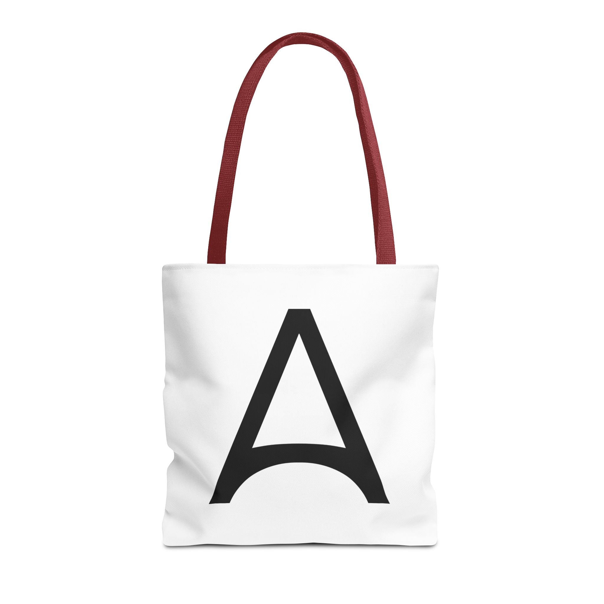 Monogram 'A' Minimalist White Tote Bag