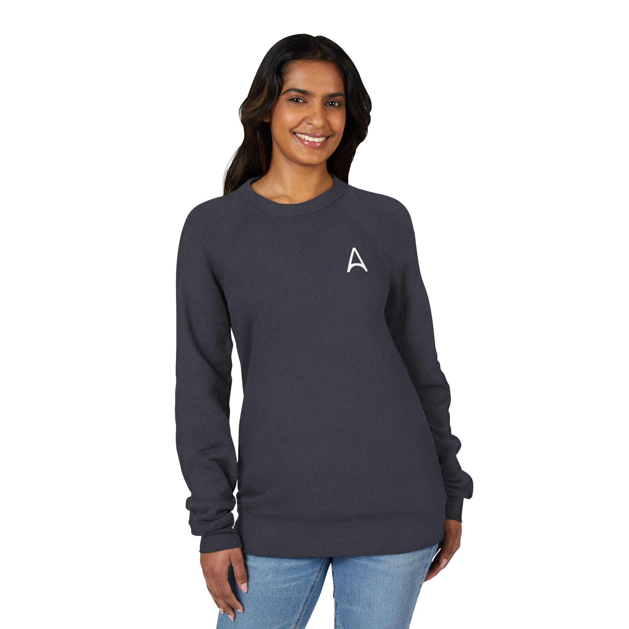 Minimal Back Logo Raglan Crewneck