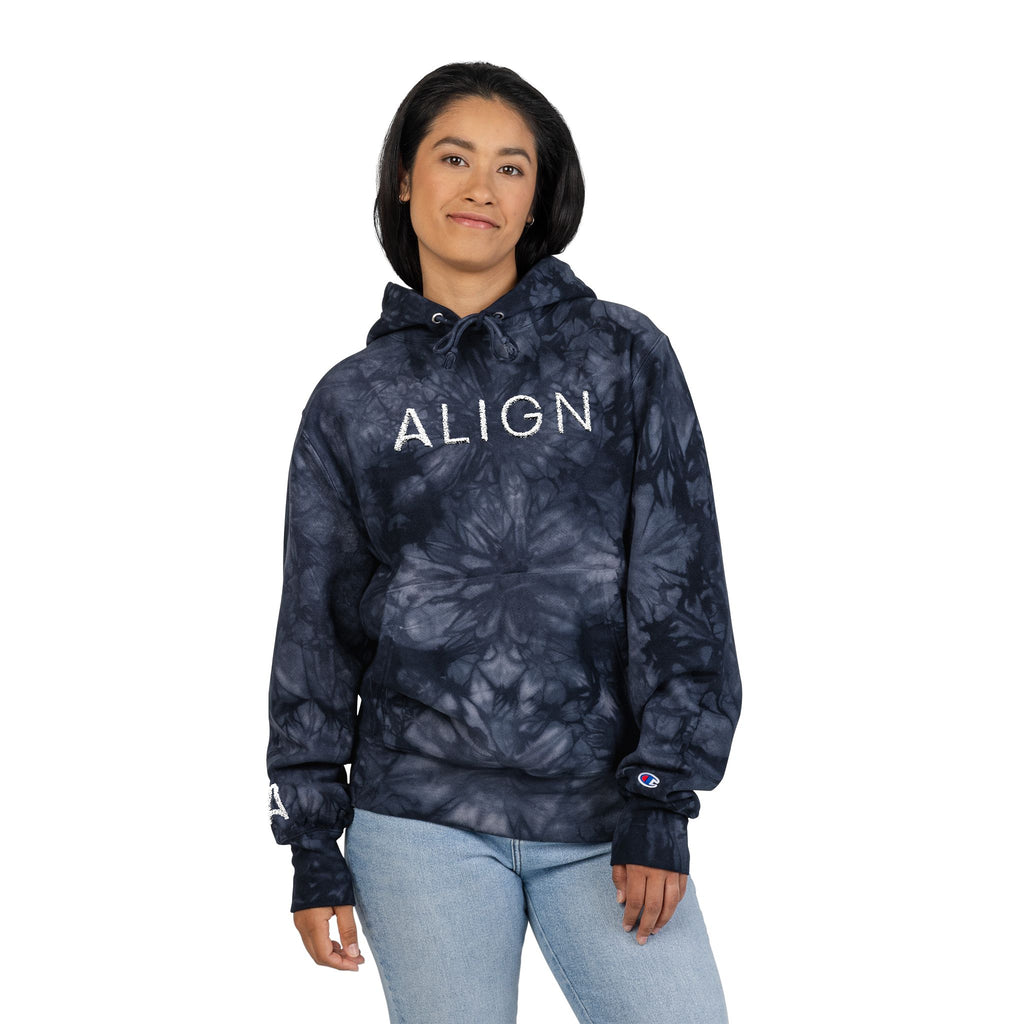 Align Embroidered Tie-Dye Hoodie