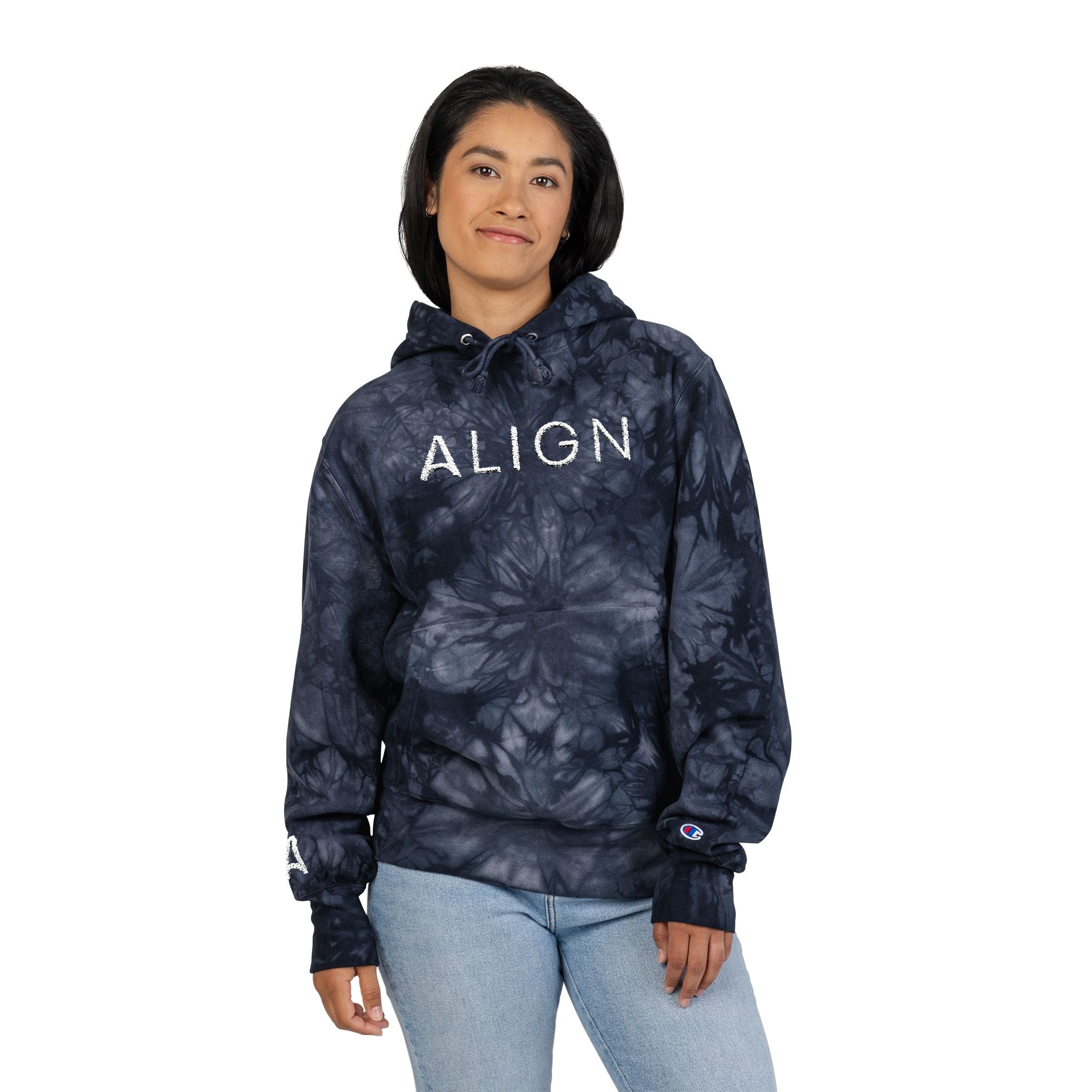 Align Embroidered Tie-Dye Hoodie