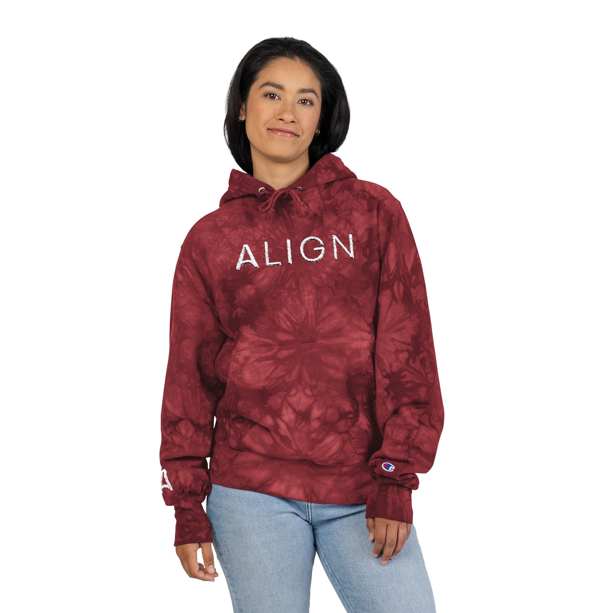 Align Embroidered Tie-Dye Hoodie