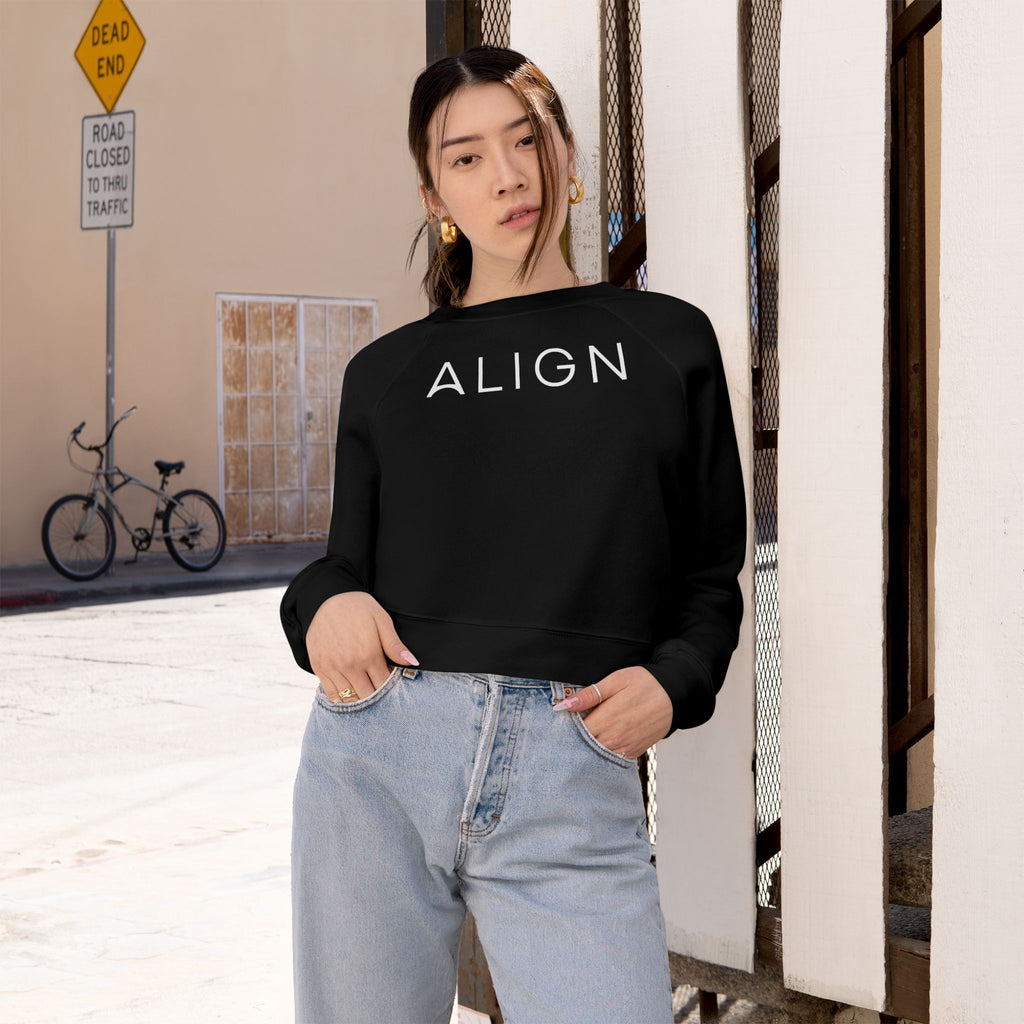 Cropped Pullover - Women's Cozy Fleece Sweatshirt