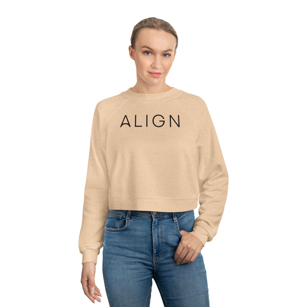 Cropped Pullover - Women's Cozy Fleece Sweatshirt