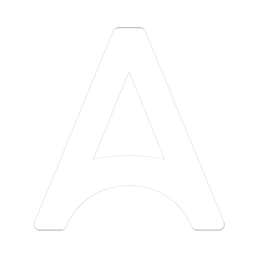 White "A" Kiss-Cut Sticker