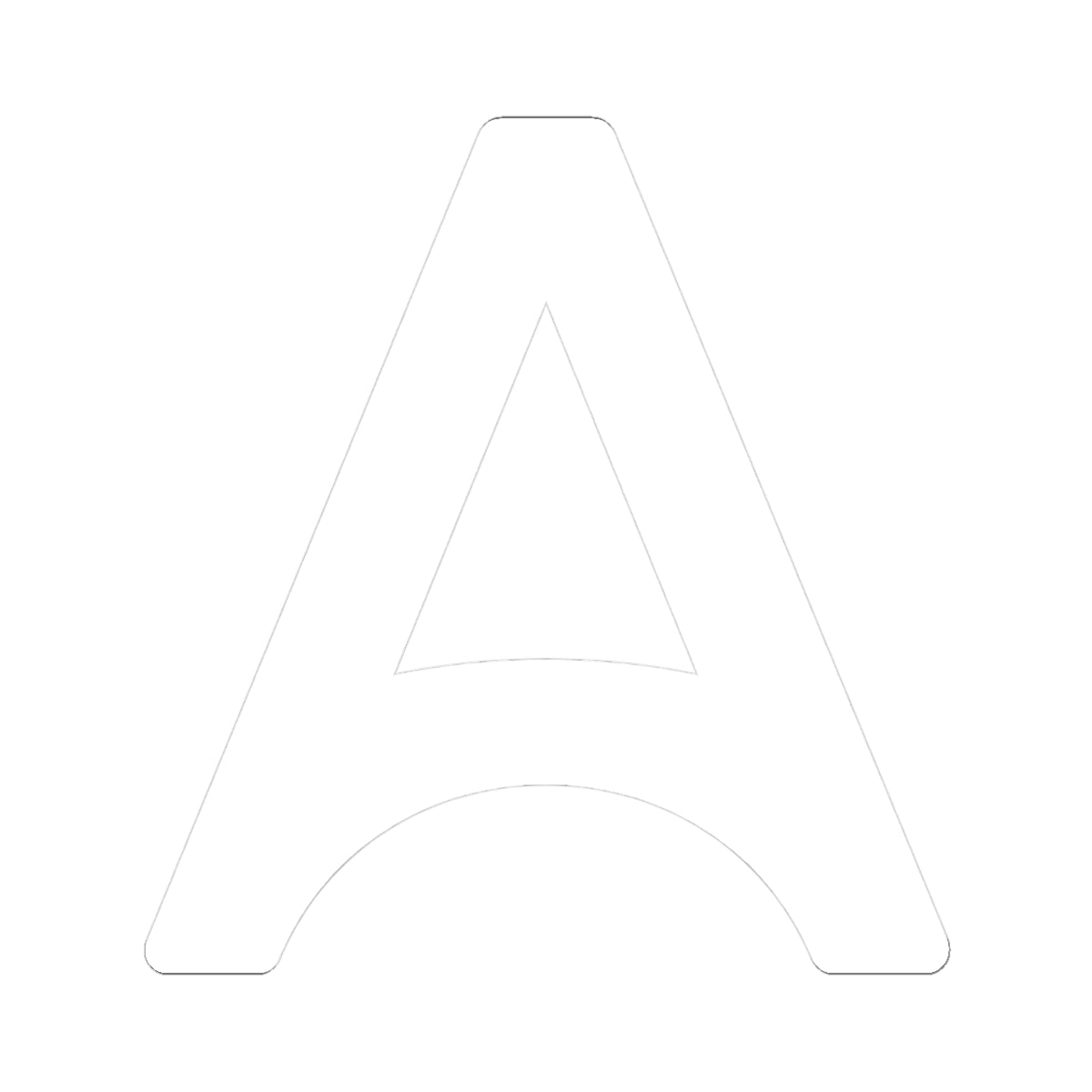 White "A" Kiss-Cut Sticker