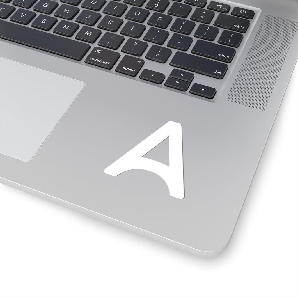 White "A" Kiss-Cut Sticker
