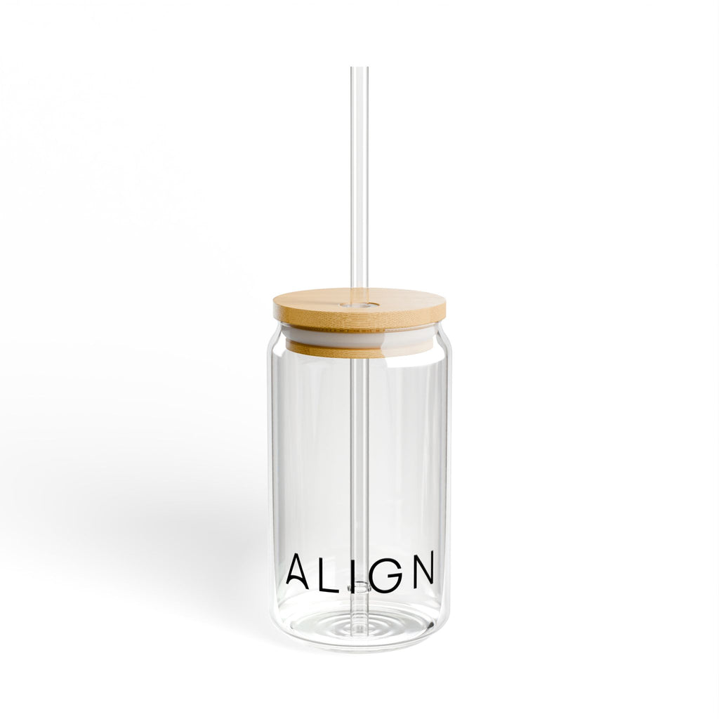Sipper Glass with Bamboo Lid & Straw