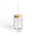 Sipper Glass with Bamboo Lid & Straw