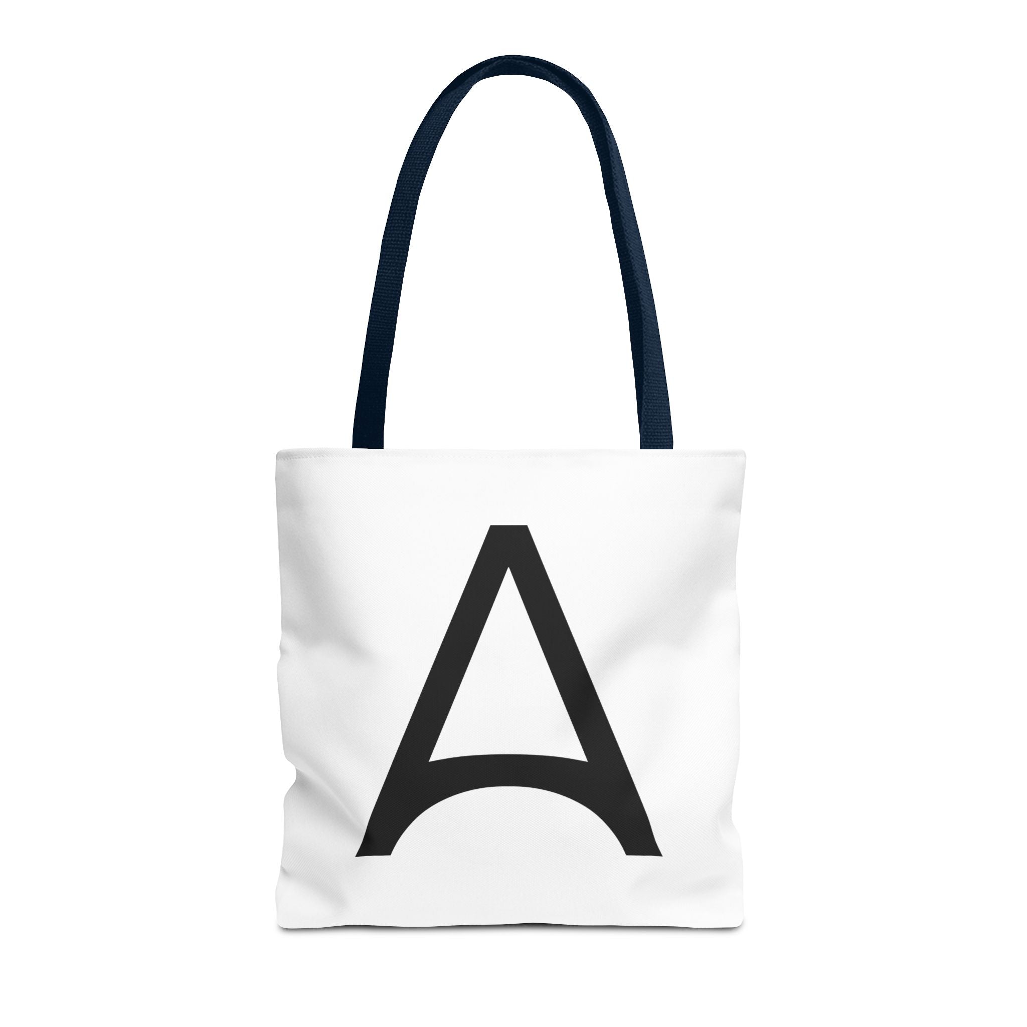Monogram 'A' Minimalist White Tote Bag
