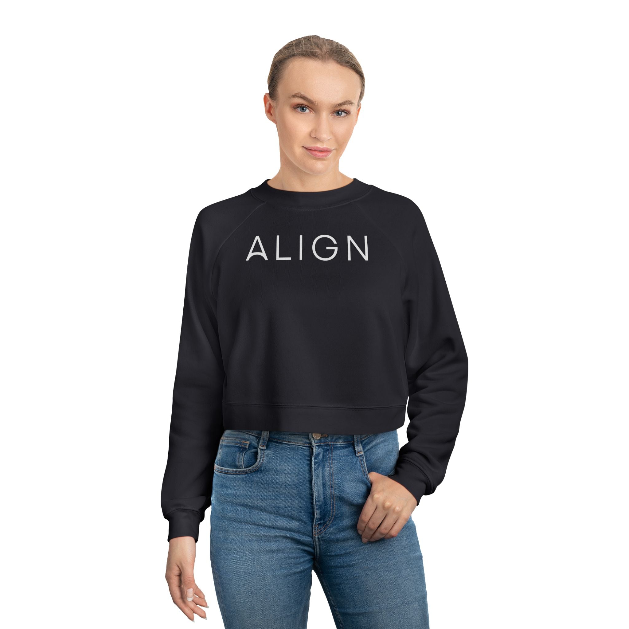 Cropped Pullover - Women's Cozy Fleece Sweatshirt
