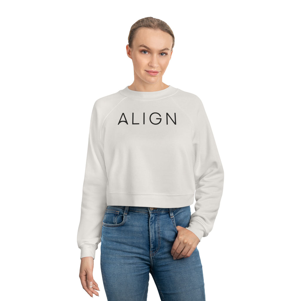 Cropped Pullover - Women's Cozy Fleece Sweatshirt