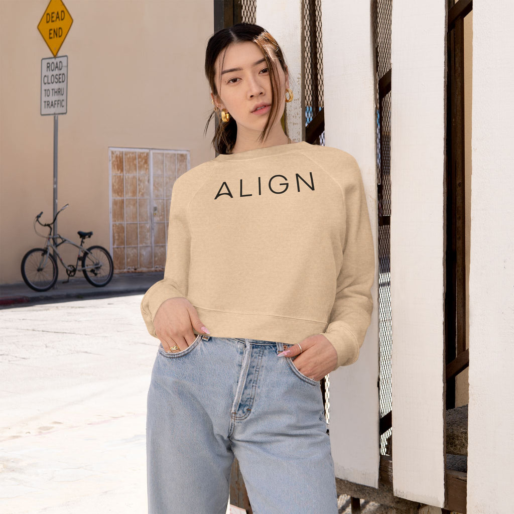 Cropped Pullover - Women's Cozy Fleece Sweatshirt