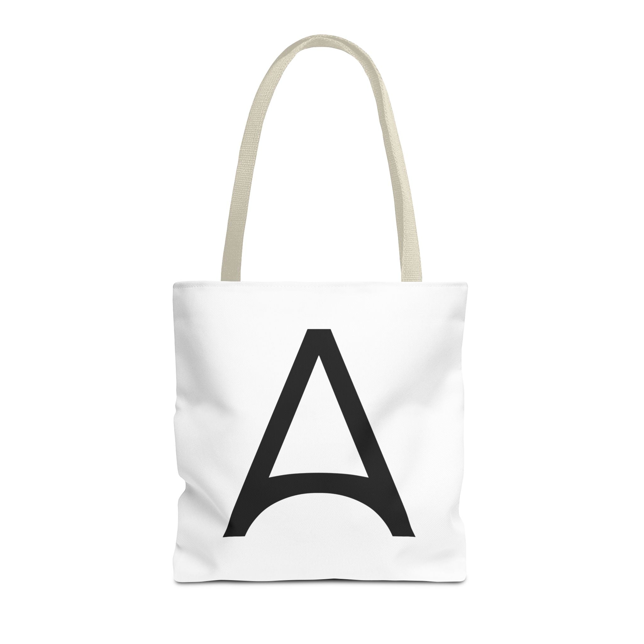 Monogram 'A' Minimalist White Tote Bag