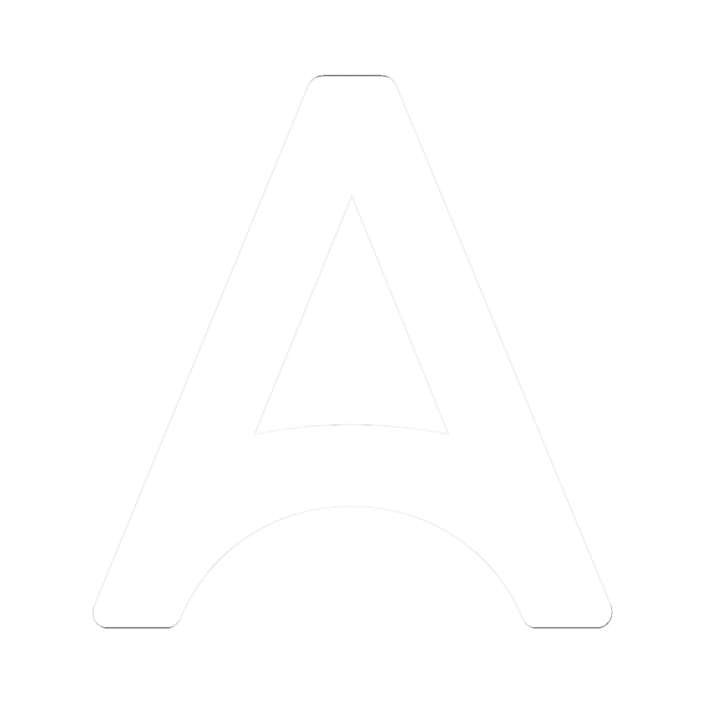 White "A" Kiss-Cut Sticker
