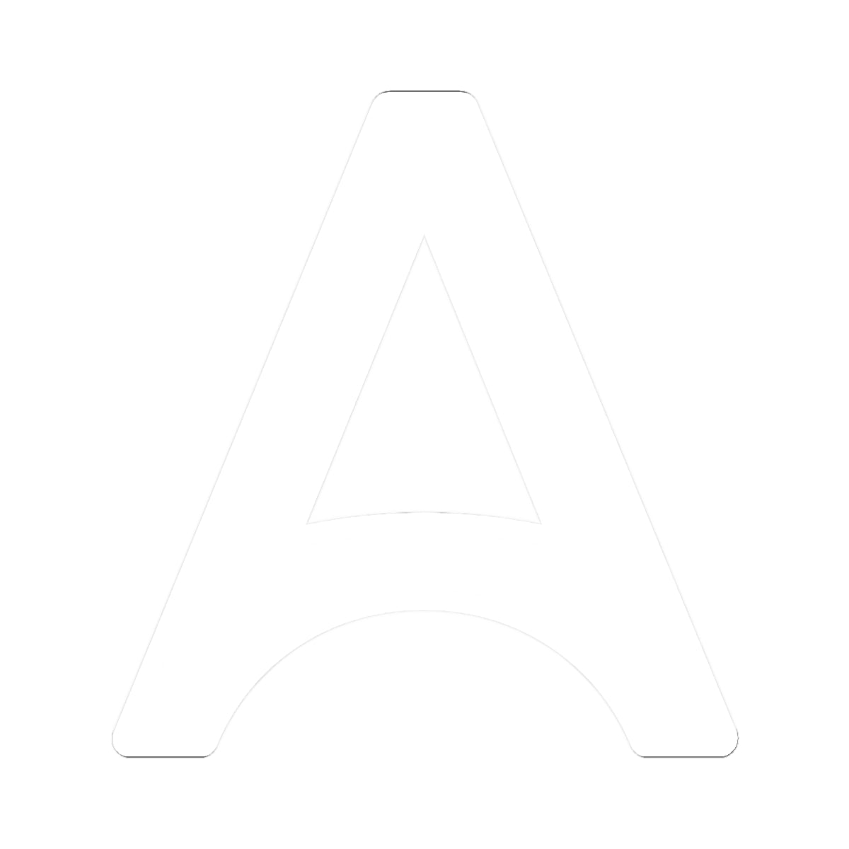 White "A" Kiss-Cut Sticker