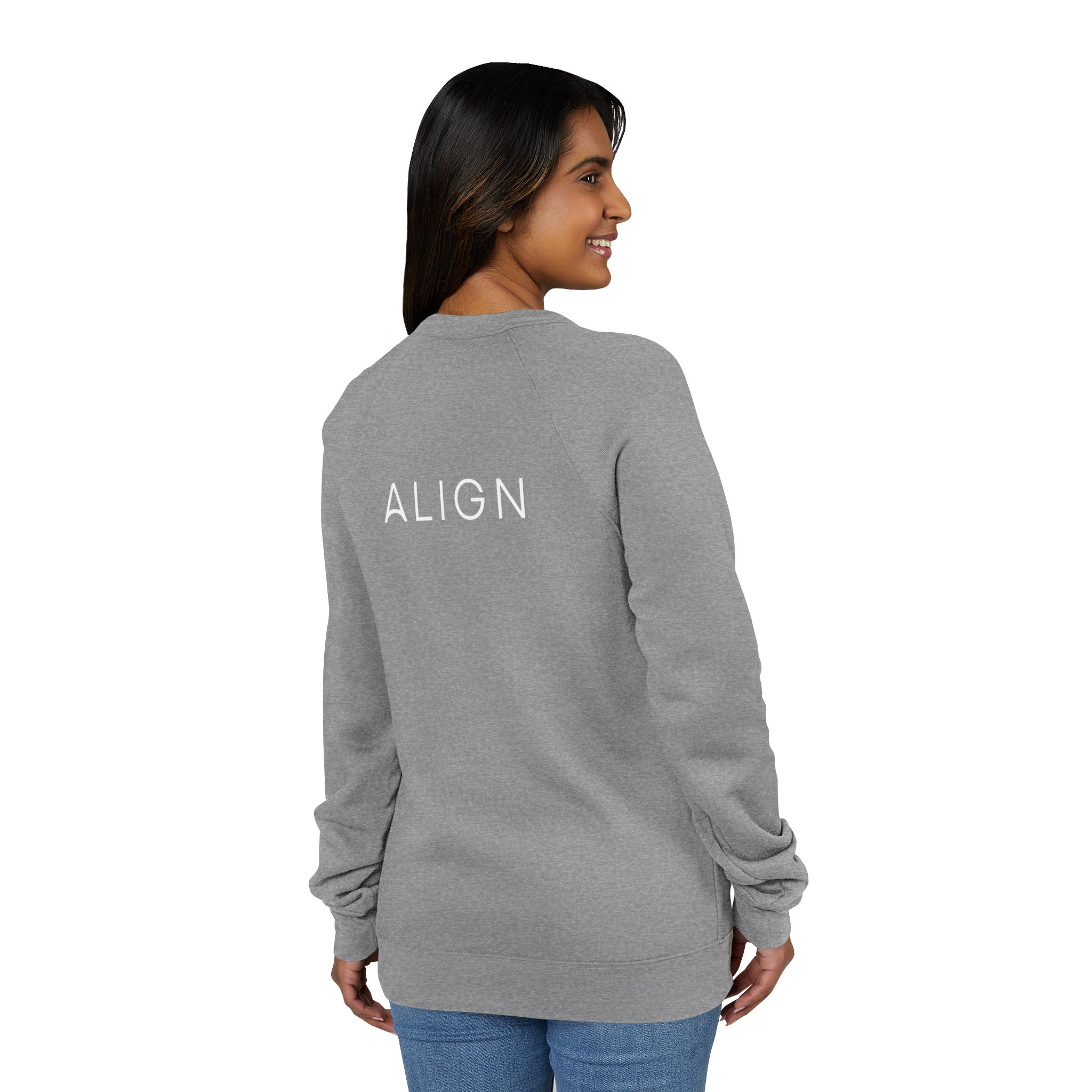 Minimal Back Logo Raglan Crewneck