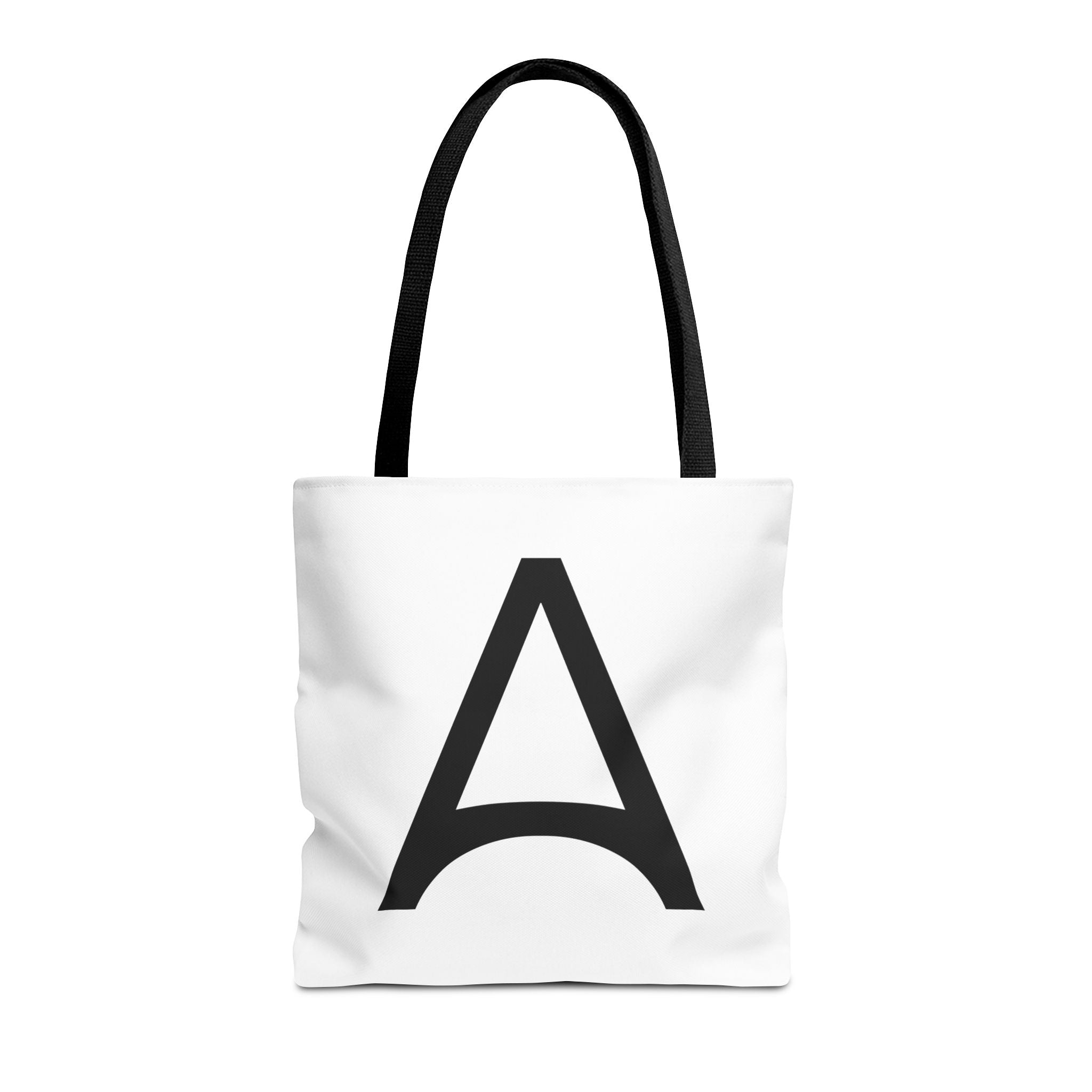 Monogram 'A' Minimalist White Tote Bag