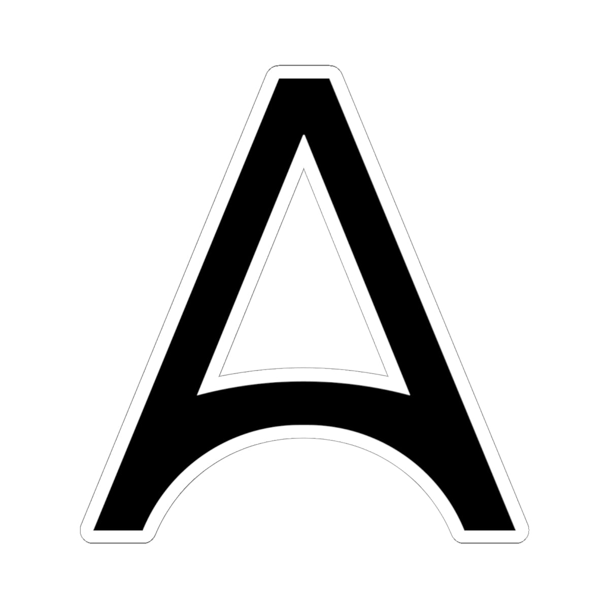 Black "A" Kiss-Cut Sticker