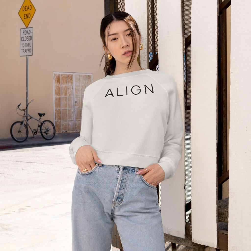 Cropped Pullover - Women's Cozy Fleece Sweatshirt