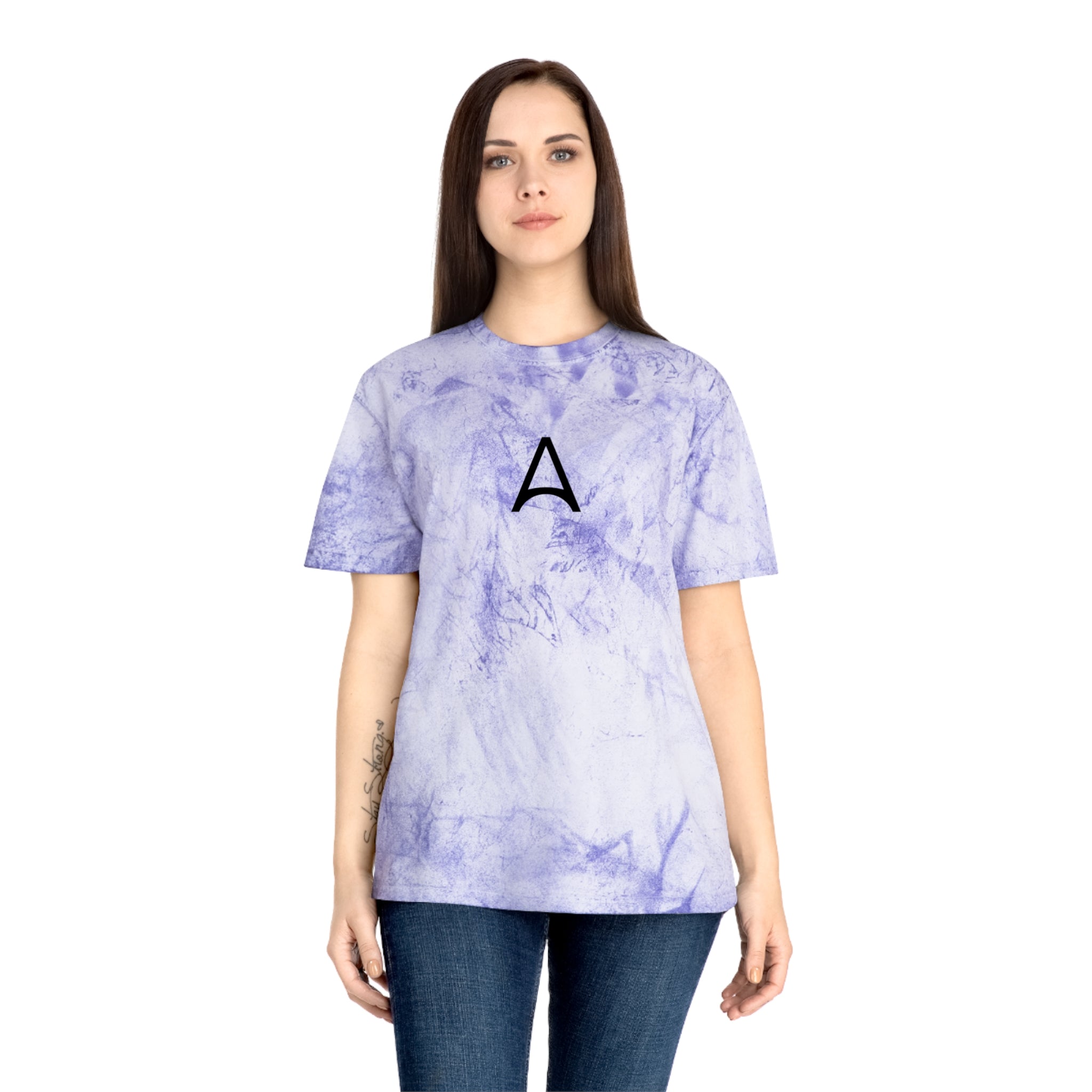Tie-Dye Initial 'A' T-Shirt