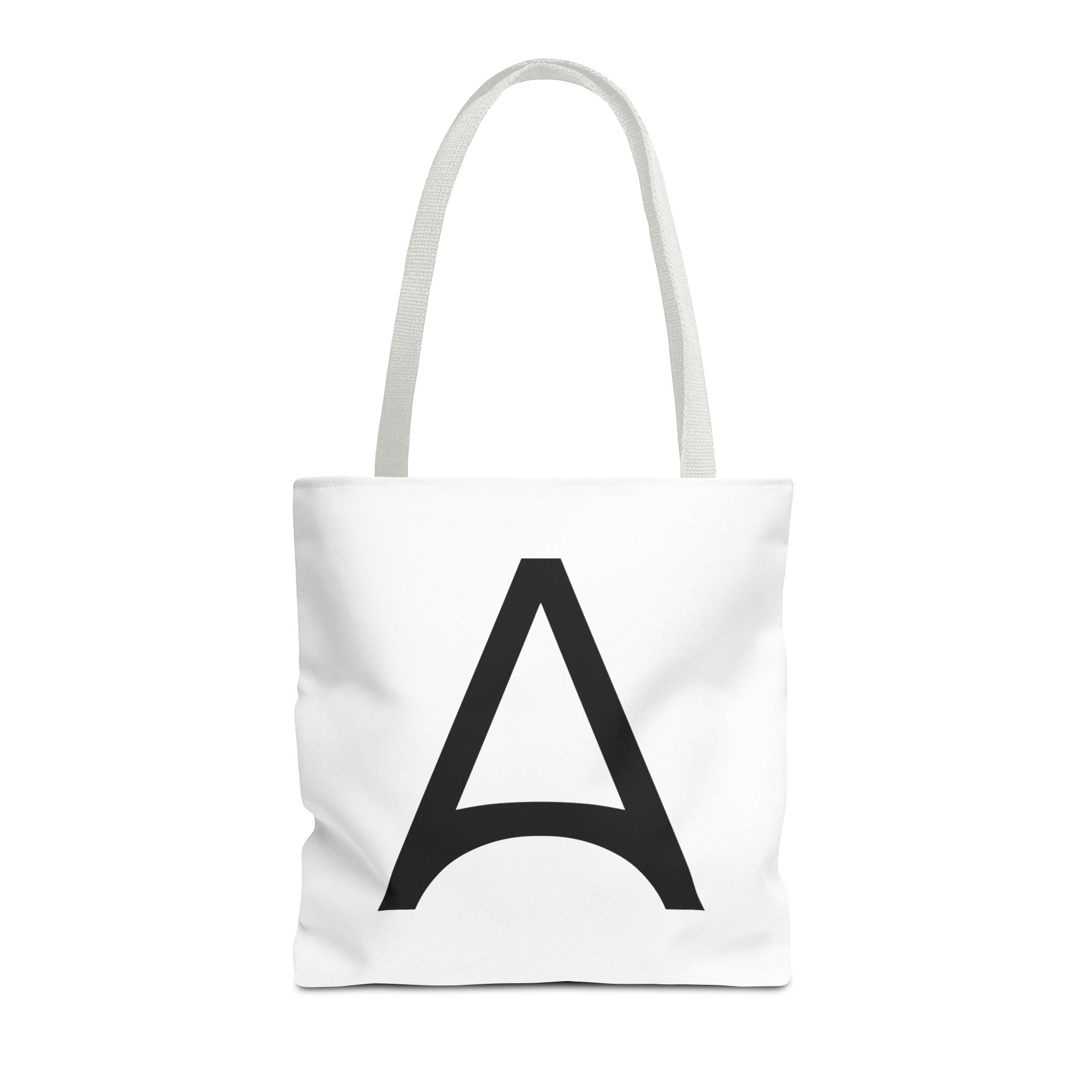 Monogram 'A' Minimalist White Tote Bag
