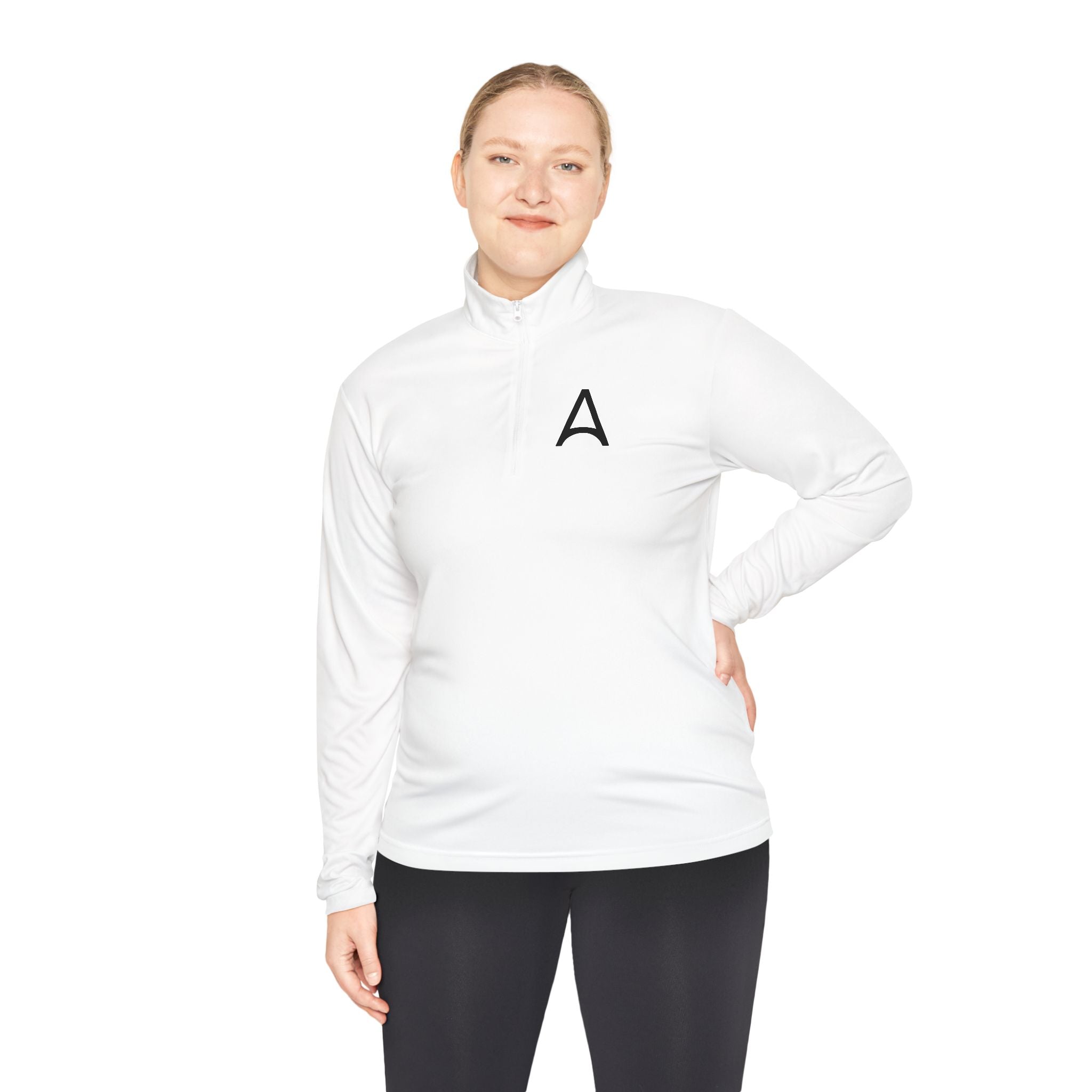 Monogram A Quarter-Zip Pullover