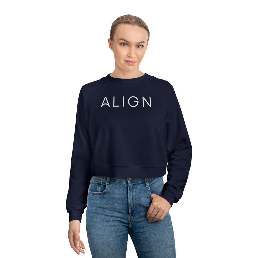 Cropped Pullover - Women's Cozy Fleece Sweatshirt