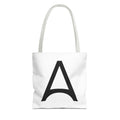 Monogram 'A' Minimalist White Tote Bag
