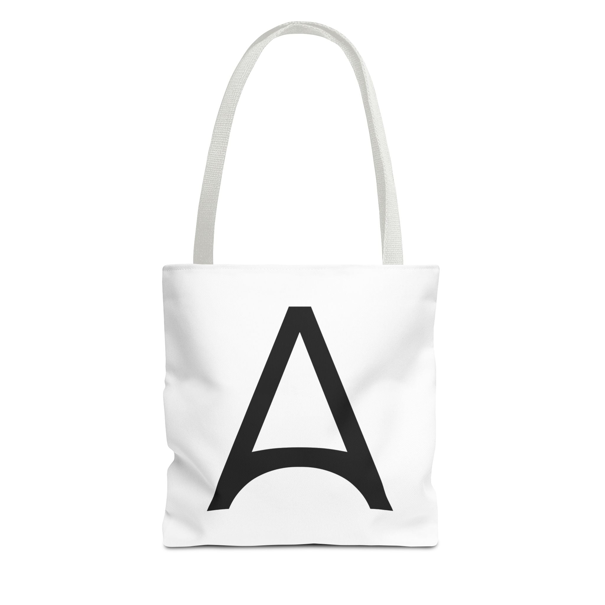 Monogram 'A' Minimalist White Tote Bag