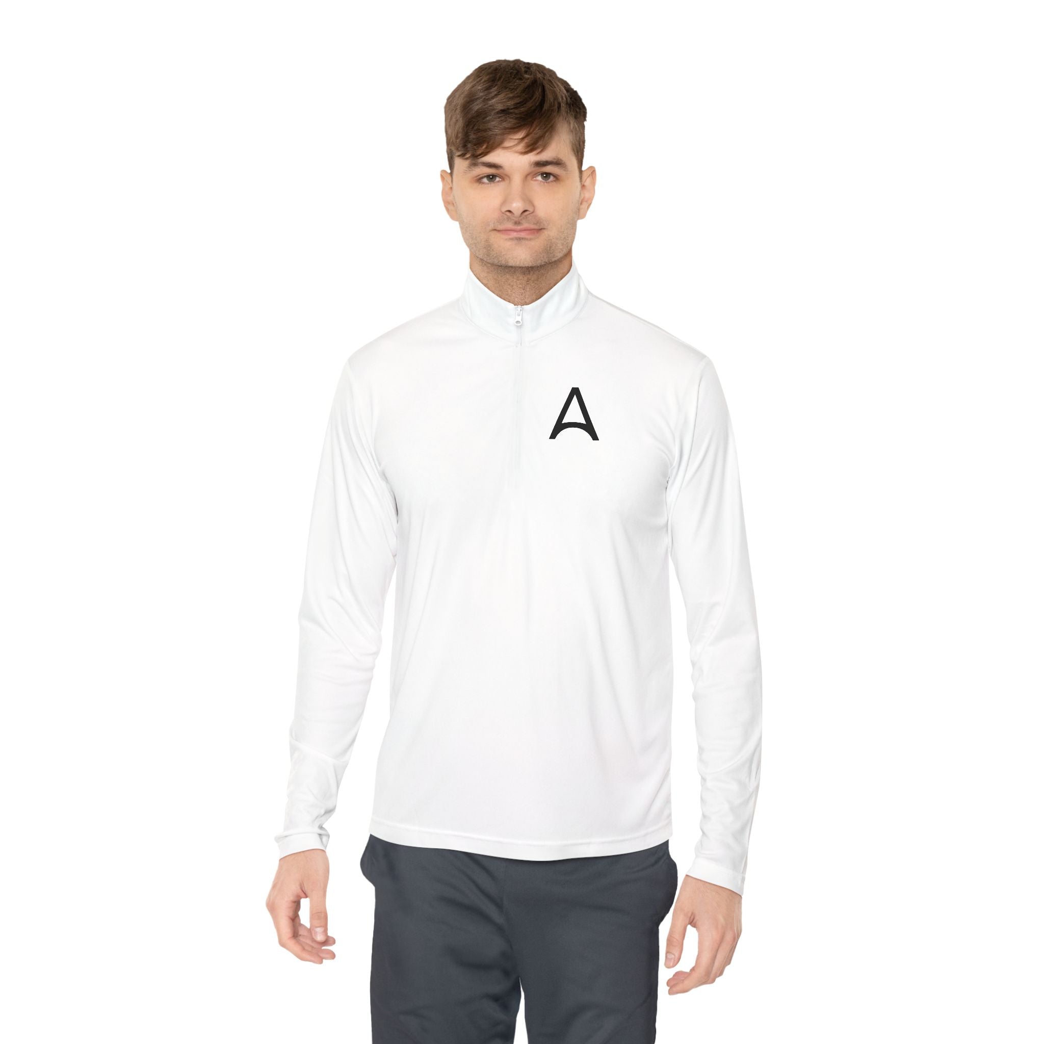 Monogram A Quarter-Zip Pullover
